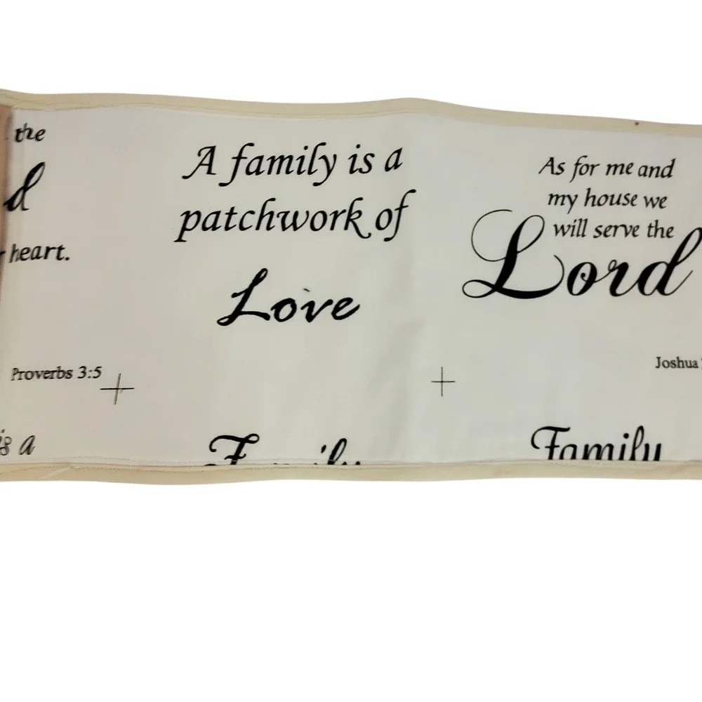 Religious Bible Verse Double Oven Mitt Cream Black Scripture Quotes Long Glove